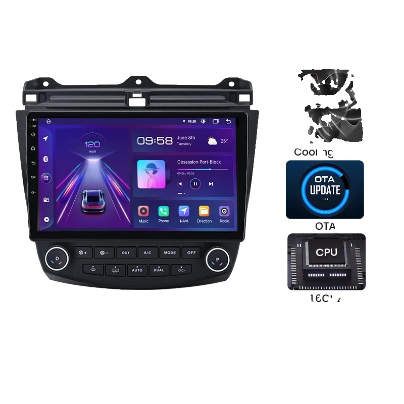 Autoradio, Multimedia-wiedergabe, Touchscreen, Kompatibel Mit Honda Accord 7 (2003-2008), V1 Plus 4g 6+128g 10 Zoll