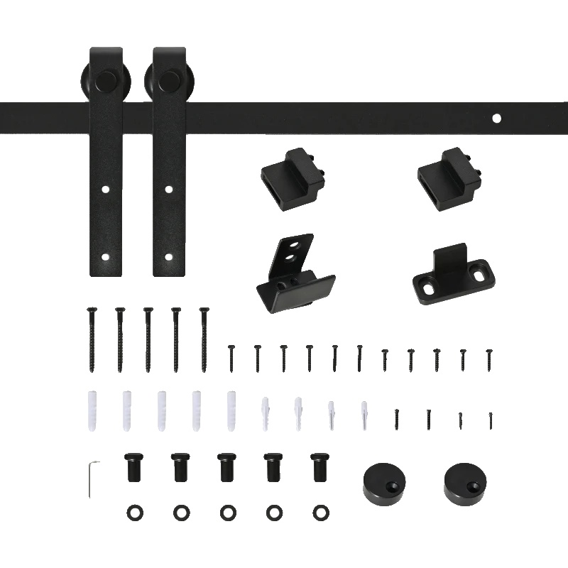Schiebetürbeschlag, Material Aus Kohlenstoffstahl, Abmessungen 200 X 0,6 X 18 Cm, Maximale Belastung 20 Kg, Türbreite 100 Cm Kompatibilität, Türdicke