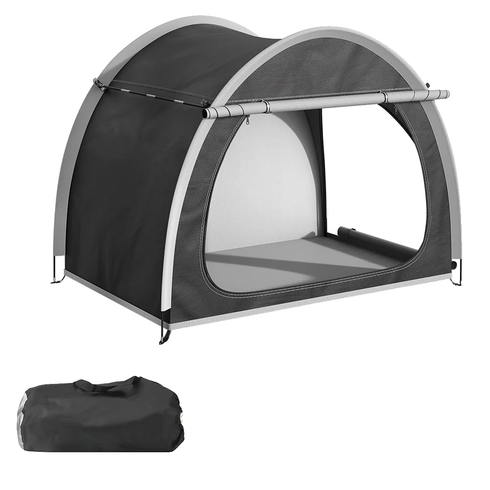 Fahrradlagerzelt, Silberbeschichteter 210d Oxford-stoff, 200 Cm X 100 Cm X 130 Cm, Uv-beständig, Wasserdicht, Tragbar
