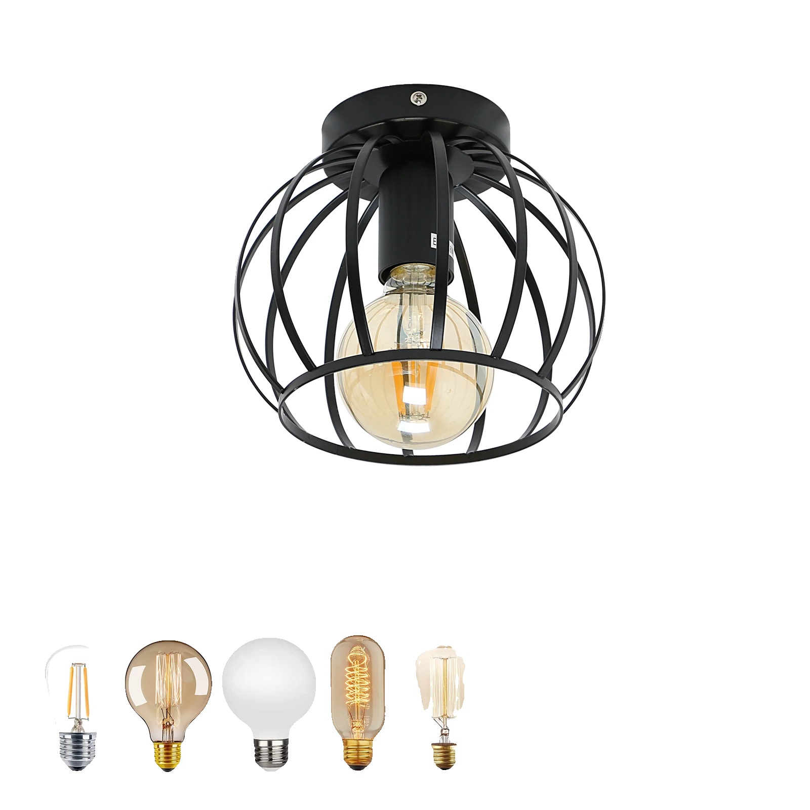 Deckenlampe, Industrieller Retro-design, E27 Sockelkompatibilität, A3201, M, 51-60w
