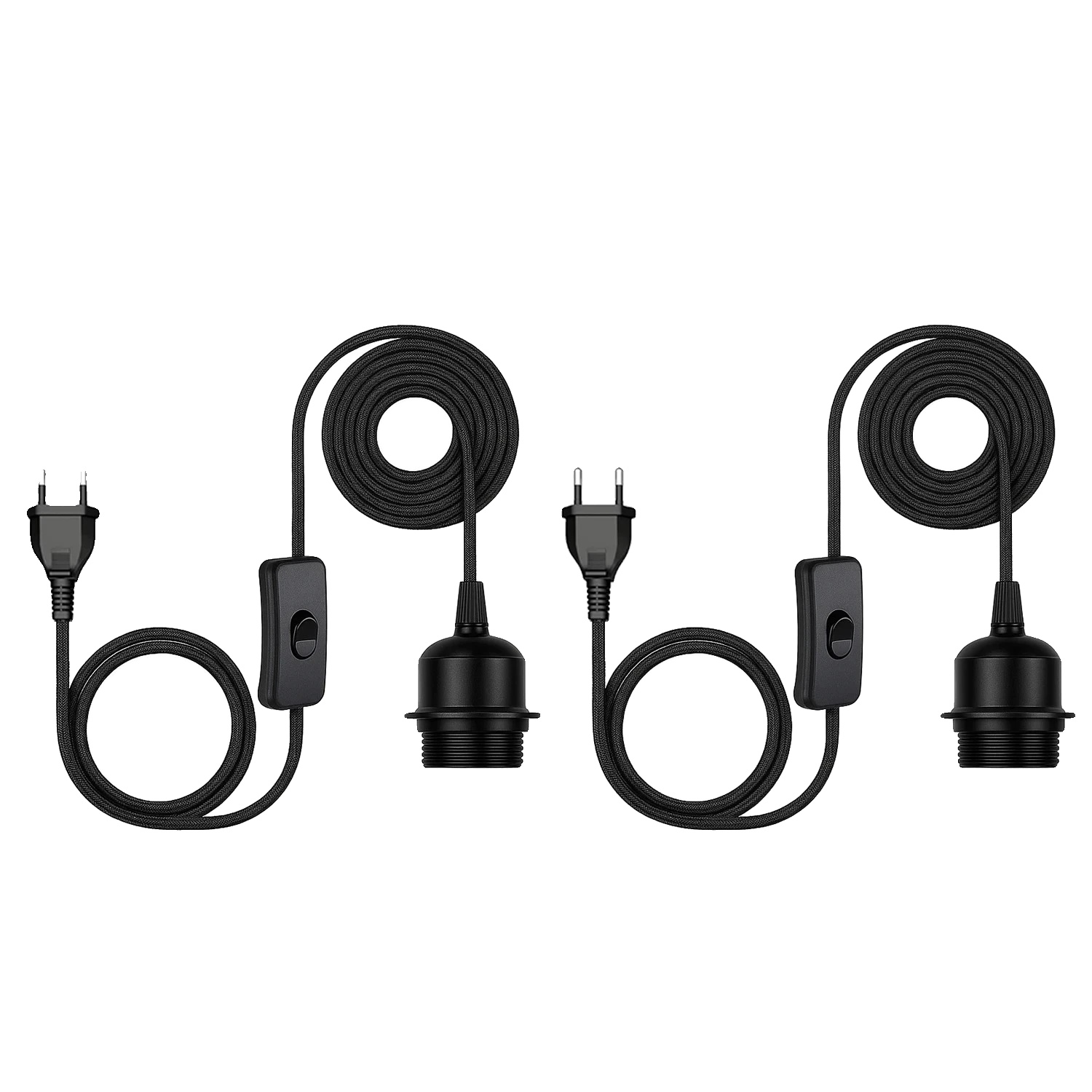 Pendelleuchte, E27-fassung, Touch Ein/aus-schalter, 2pcs Ein-aus Schalter