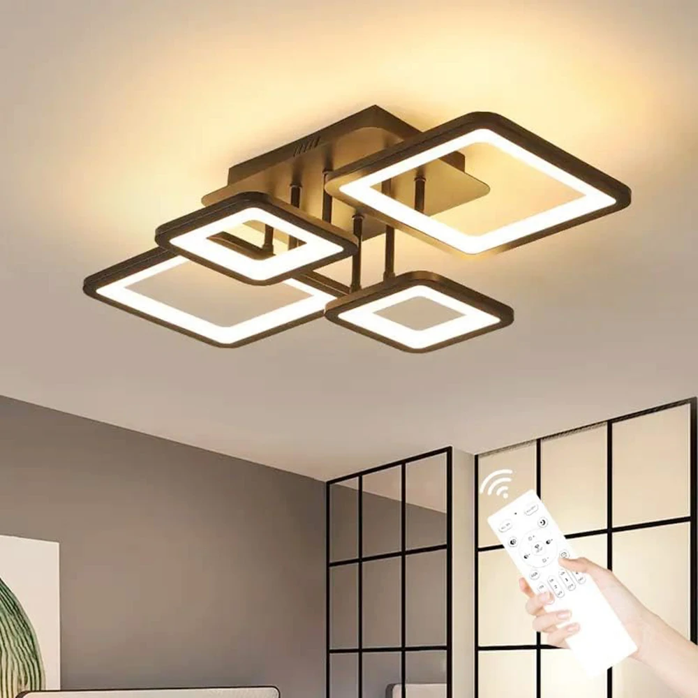 Deckenleuchte, 54w, Dimmbar, Led-lichtquelle, Aufputzmontage, Fernbedienung