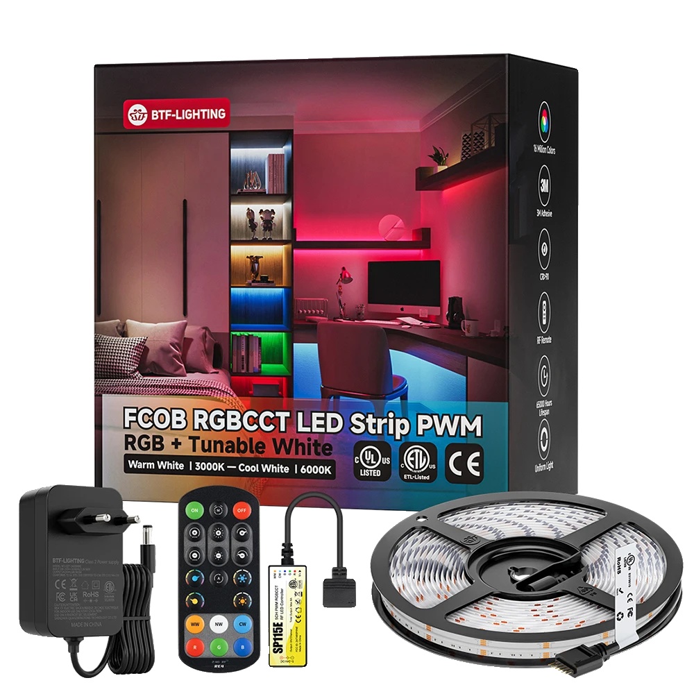 Led-lichtleiste, Fernbedienung, Flexible 5m Leiste, 5m Streifen-kit, 100v-240v Eu-stecker
