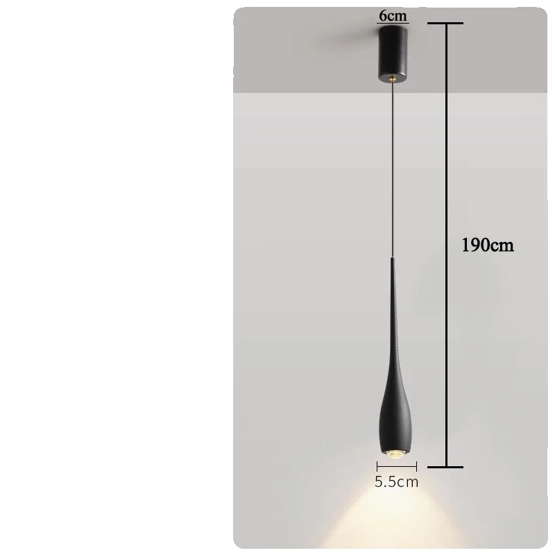 Pendelleuchte, 3 Farbtemperaturen, Modernes Design, Schwarz