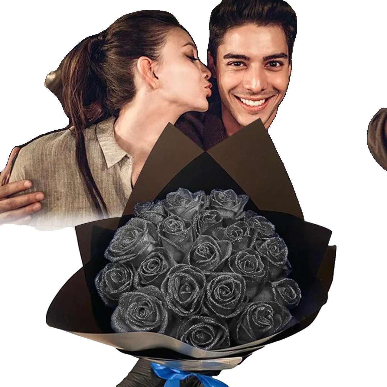 Künstliche Rose, Elegante Wohnkultur, Vielseitig Für Veranstaltungen, Schwarz, 30 Stück