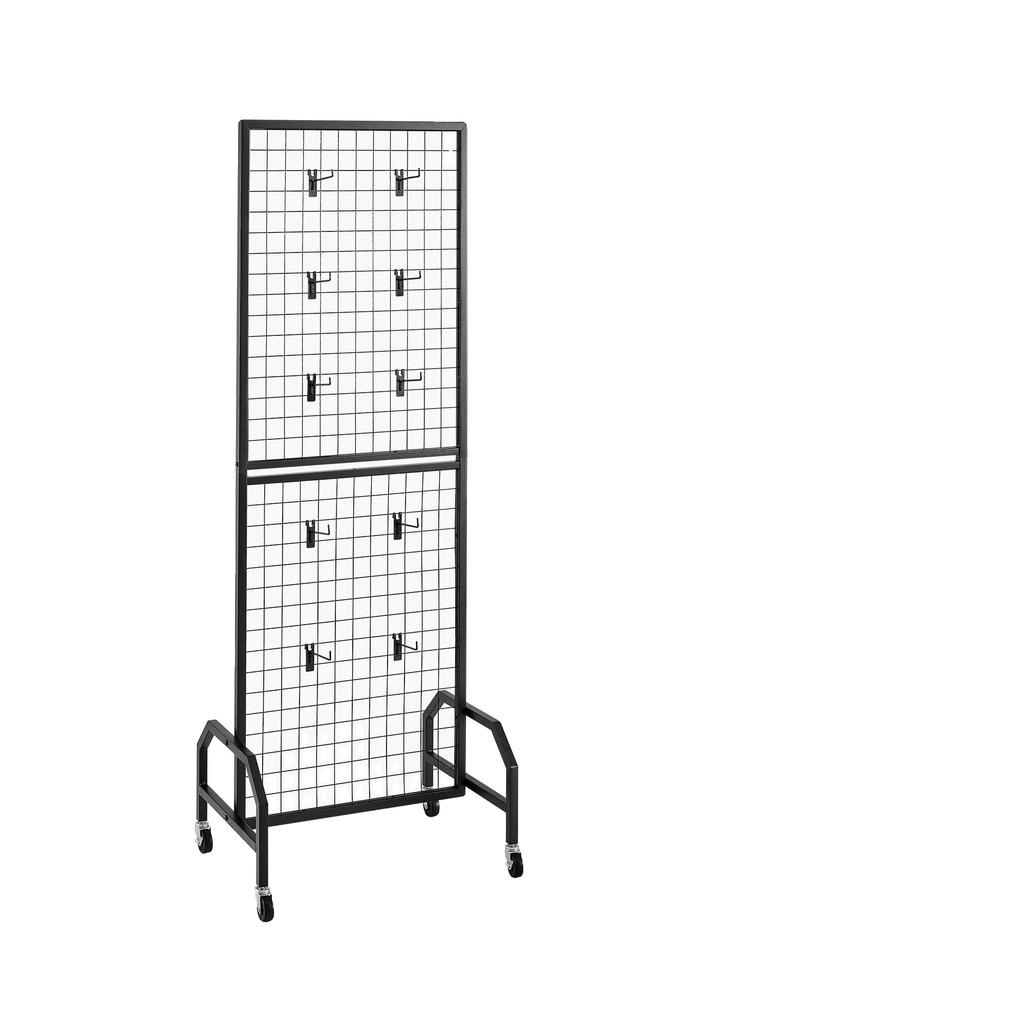 Wandpaneel-displayregal, Langlebiger Stahl, Tragbares Design, 60-70 Zoll 3 Packs