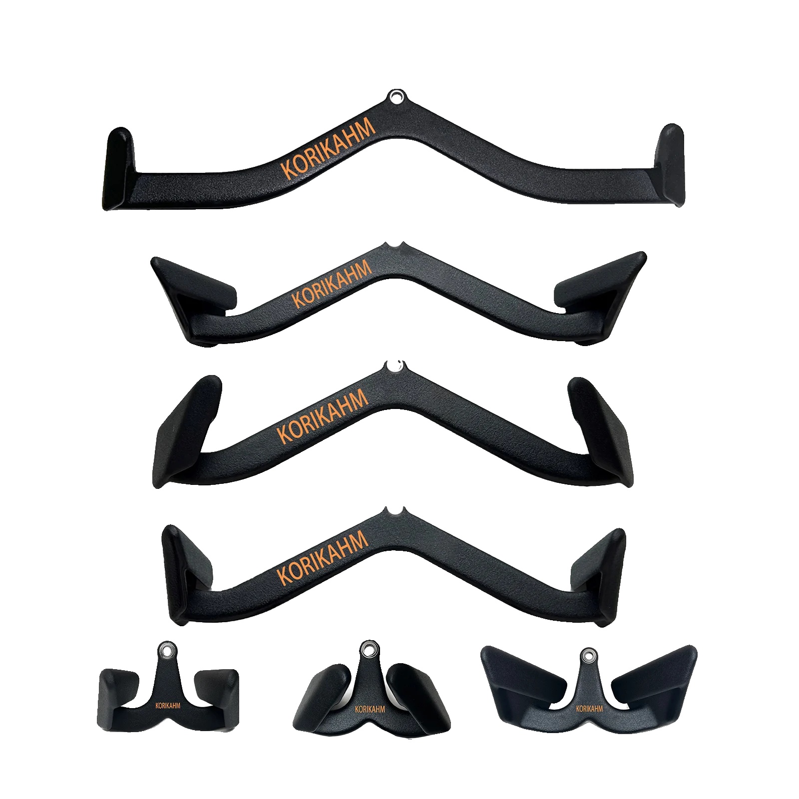 Zugstange, Mehrgriff-design, Robuste Konstruktion, Schwarz-7teile