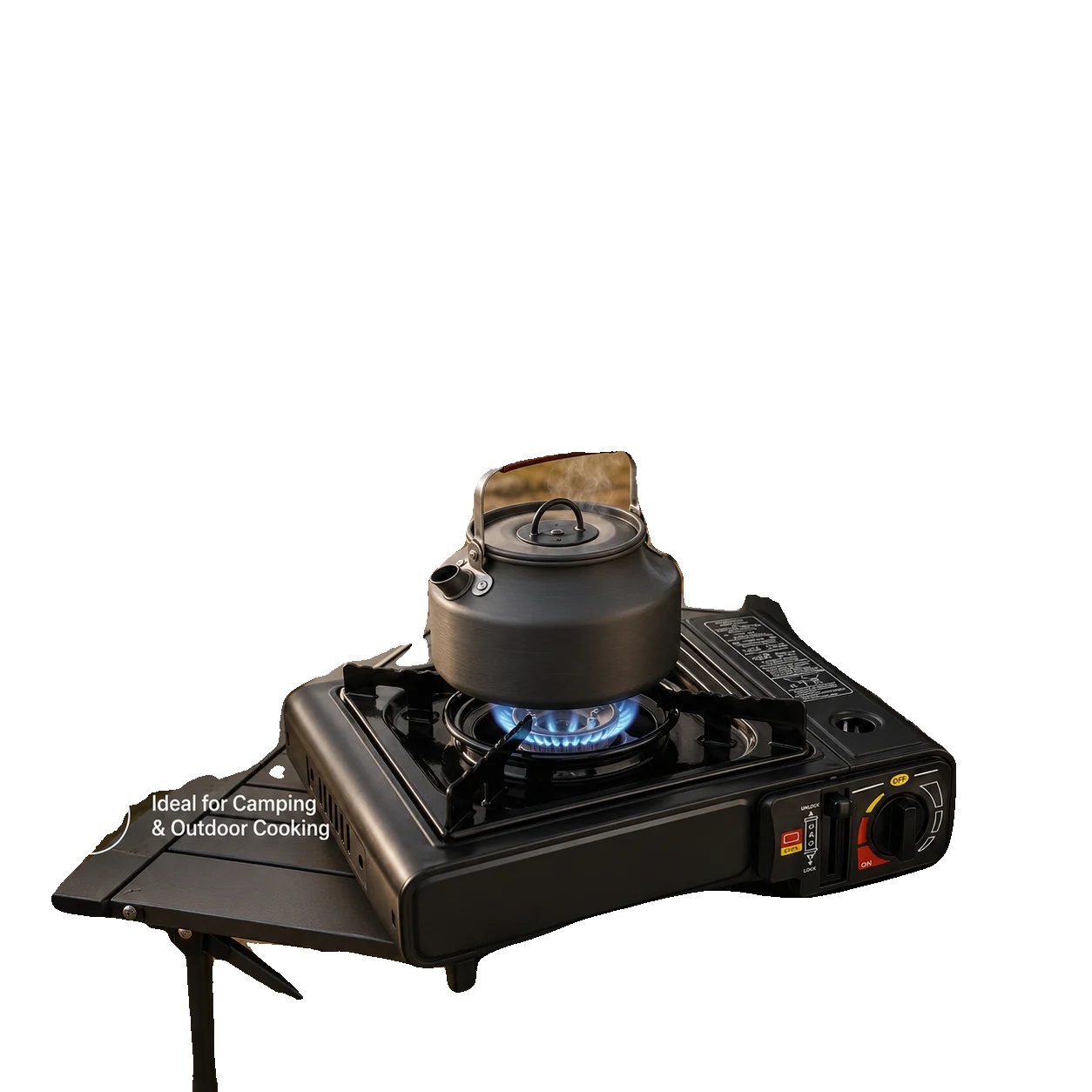 Gasherd, 2400 Watt Leistung, Kompaktes Design, Ein Brenner, Für Den Außenbereich, Automatisches Abschaltsystem