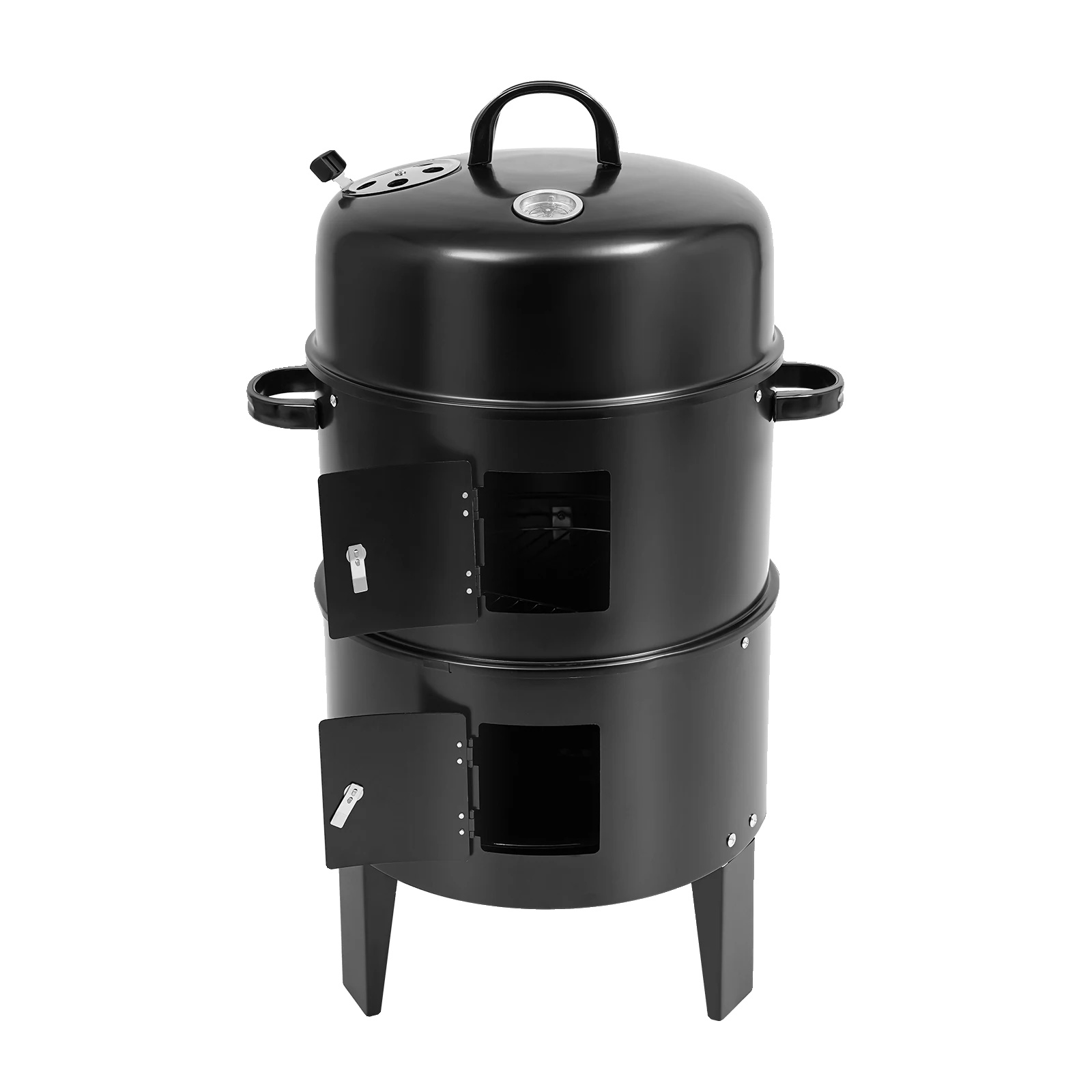 Rauchgrill, Tragbares Design, Vielseitige Kochmöglichkeiten, Schwarz