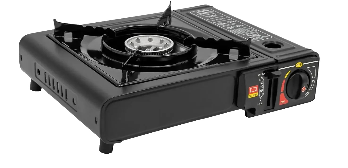 Gasgrill, Tragbares Design, Hohe Wärmeleistung, Schwarz