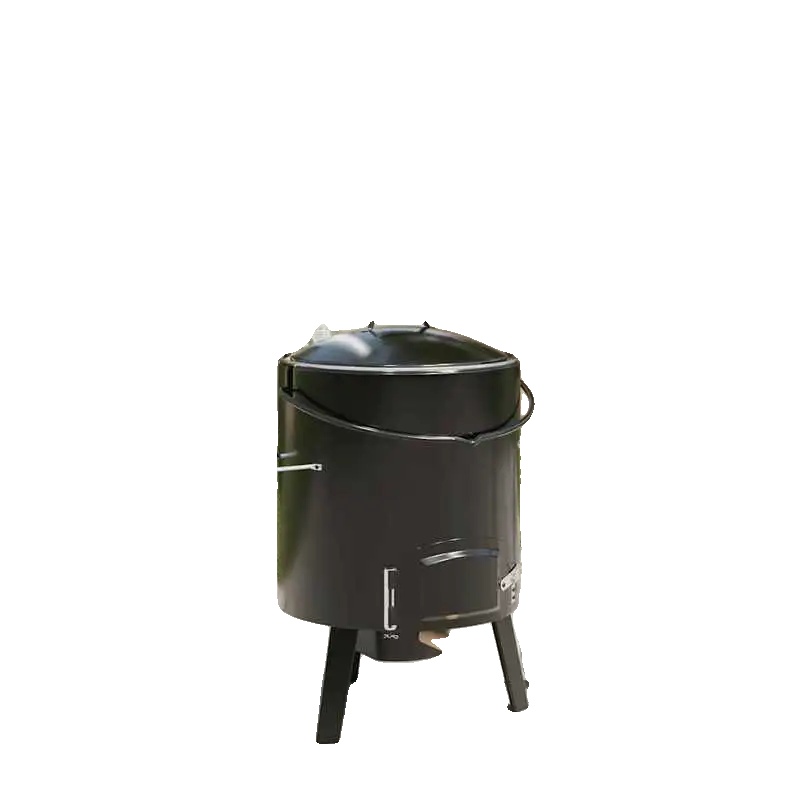 Outdoor-grill/bräter, Robustes Stahl, Tragbares Design, Schwarz