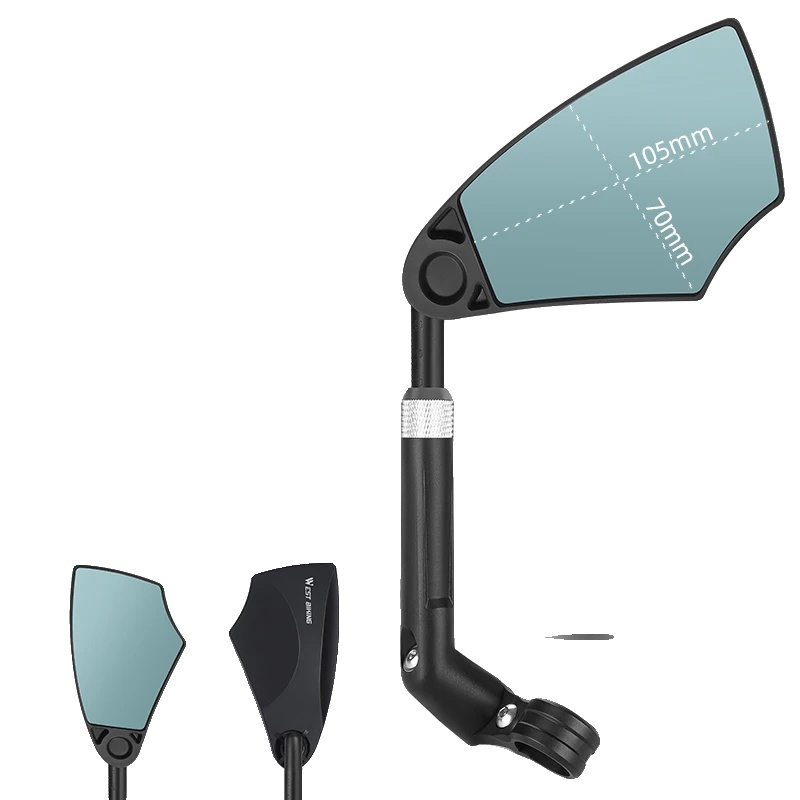 Fahrrad-rückspiegel, Blendfrei, Teleskopischer Flexibler Arm, 1pcs Rechts
