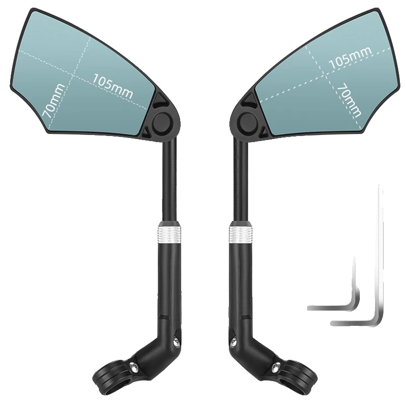 Fahrrad-rückspiegel, Blendfrei, Teleskopischer Flexibler Arm, Links Und Rechts