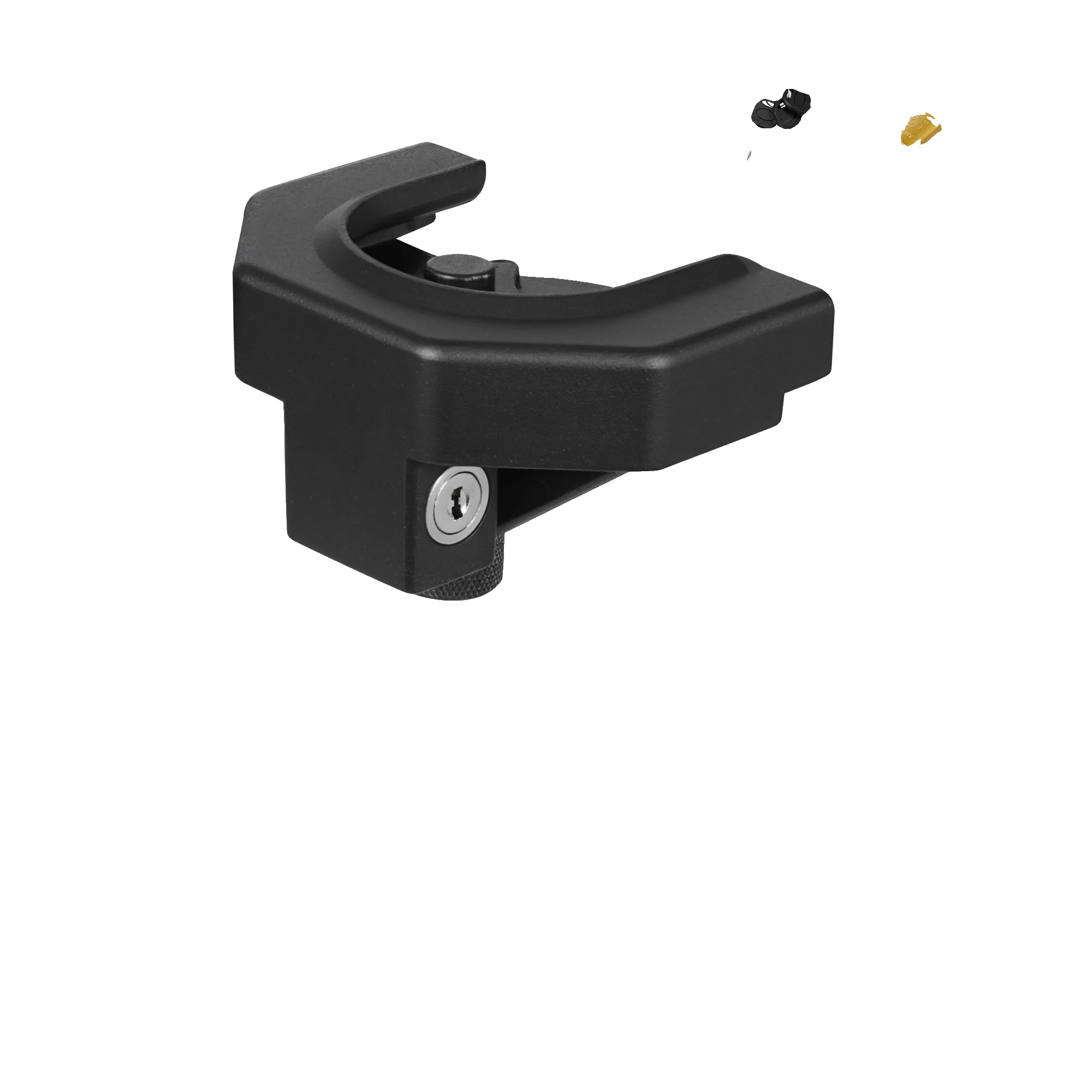 Anhängerkupplungsschloss, Diebstahlschutzdesign, Langlebige Materialien, Schwarz