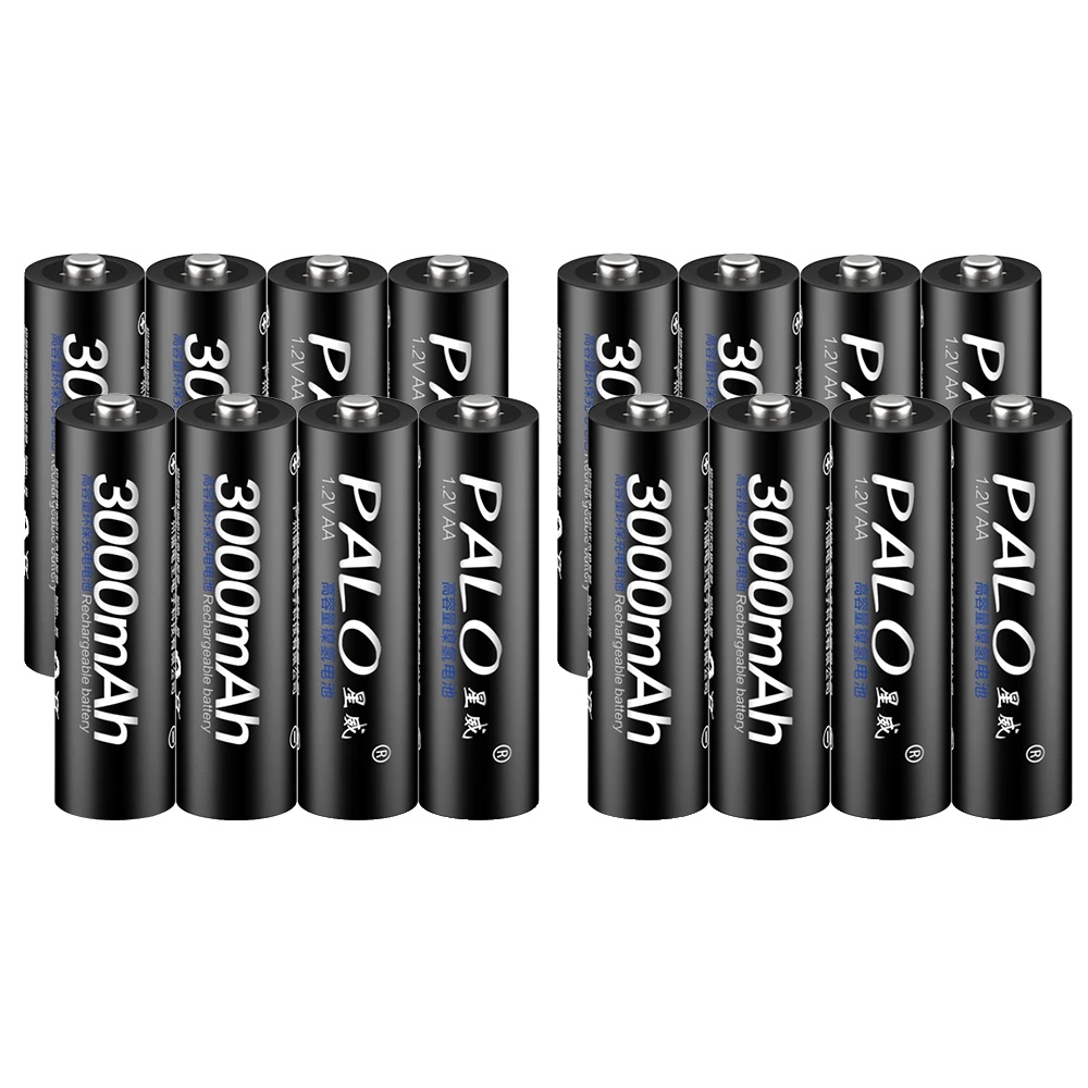 Wiederaufladbares Batterieladegerät, 3000mah Kapazität, Smart Lcd-display, 16 Stück Aa-batterie, 1,2v-a