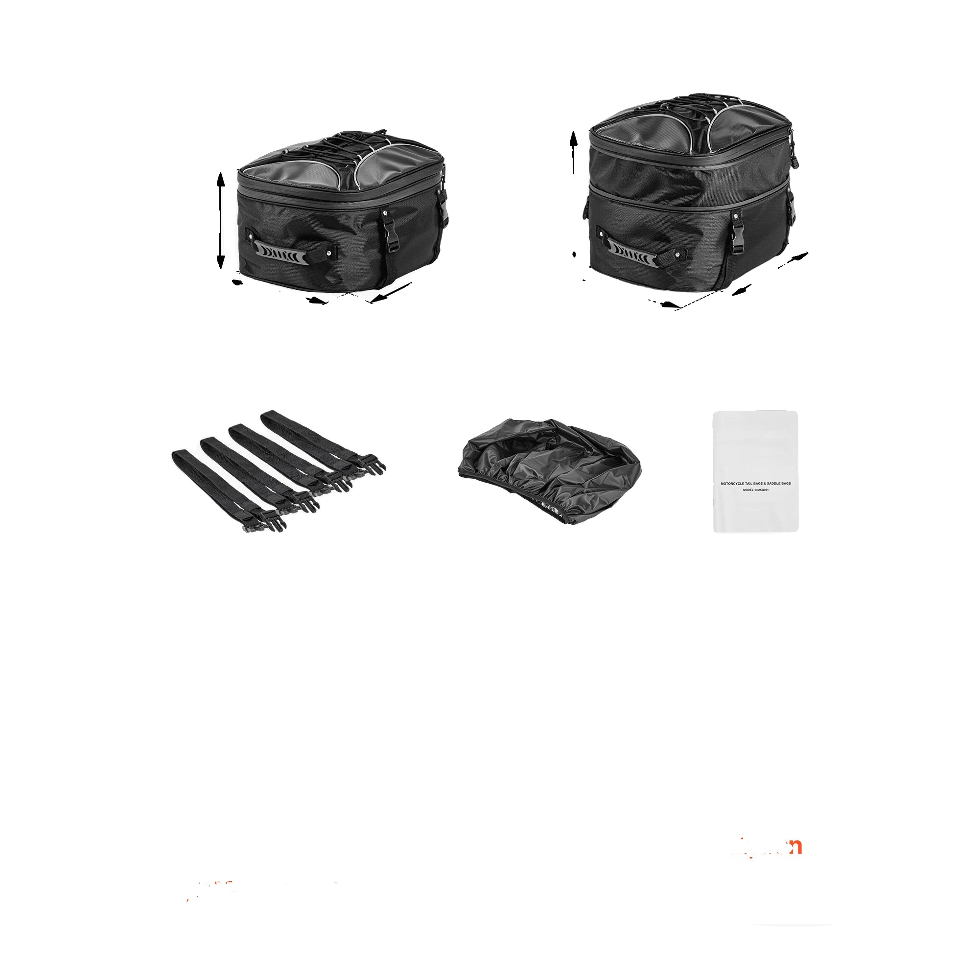 Motorrad-hecktasche, Wasserdichtes Design, Großzügiger Stauraum, 22-34l