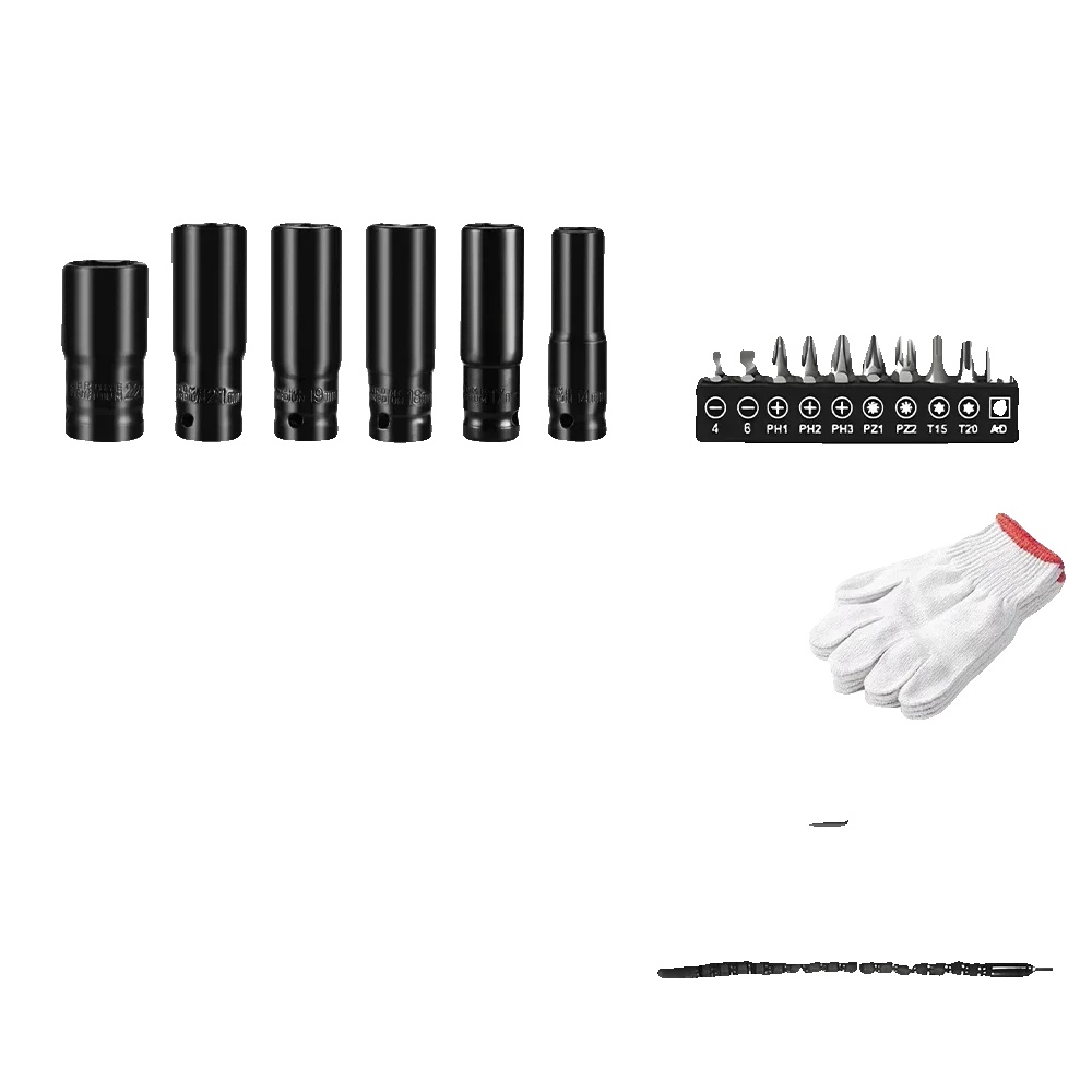 Schlagschrauber-adapterset, 44-teilig, Aus Langlebigem Stahl, 44pcs Set