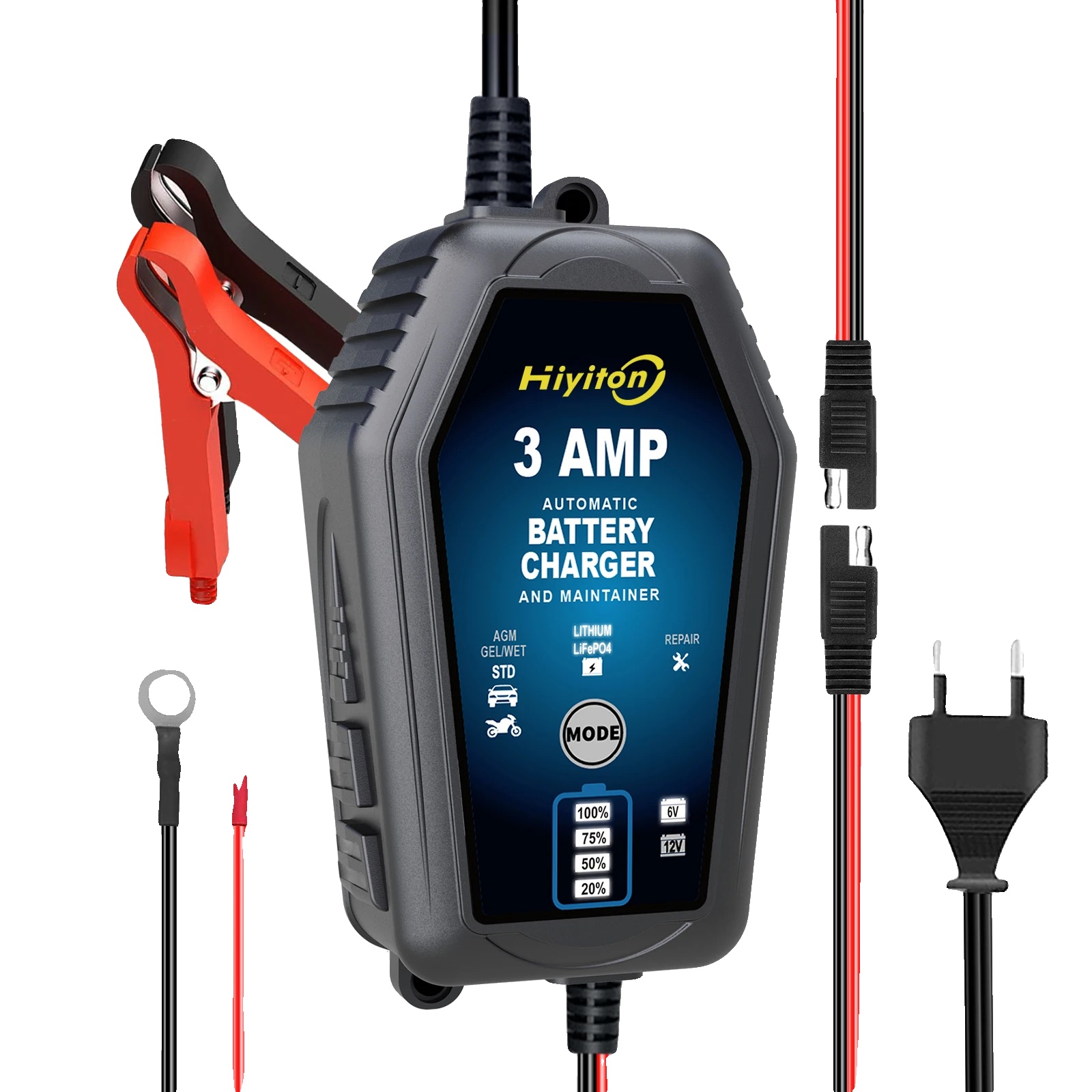 Batterieladegerät, 3 Lade Modi, Leicht Und Tragbar, Eu-stecker