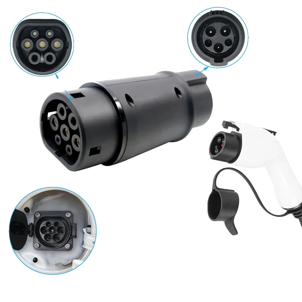 Ev-ladeadapter, Kompatibilität Von Typ 1 Zu Typ 2, 32a Maximale Stromstärke, Typ 1 Zu Typ 2
