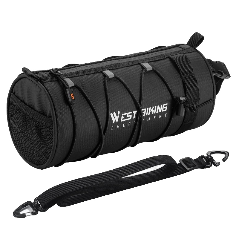Lenkertasche, Wasserabweisend, Leichtes Design, Schwarz, 2l
