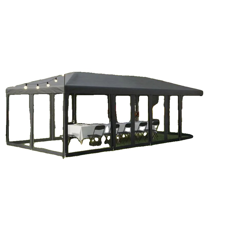 Pavillon, Langlebiger Stoff, Stabiler Rahmen, Schwarz