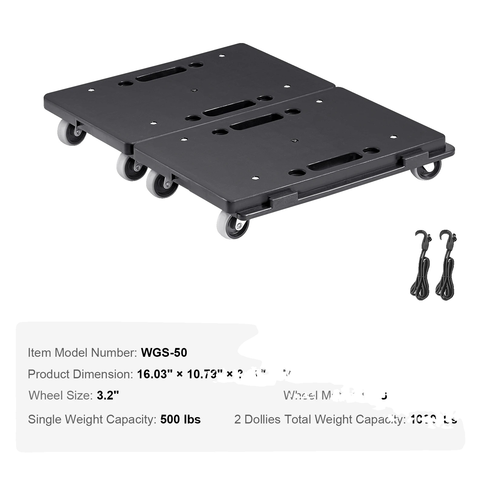 Möbelroller, Schwerlastdesign, Hohe Tragfähigkeit, 500lbs Jede Einheit