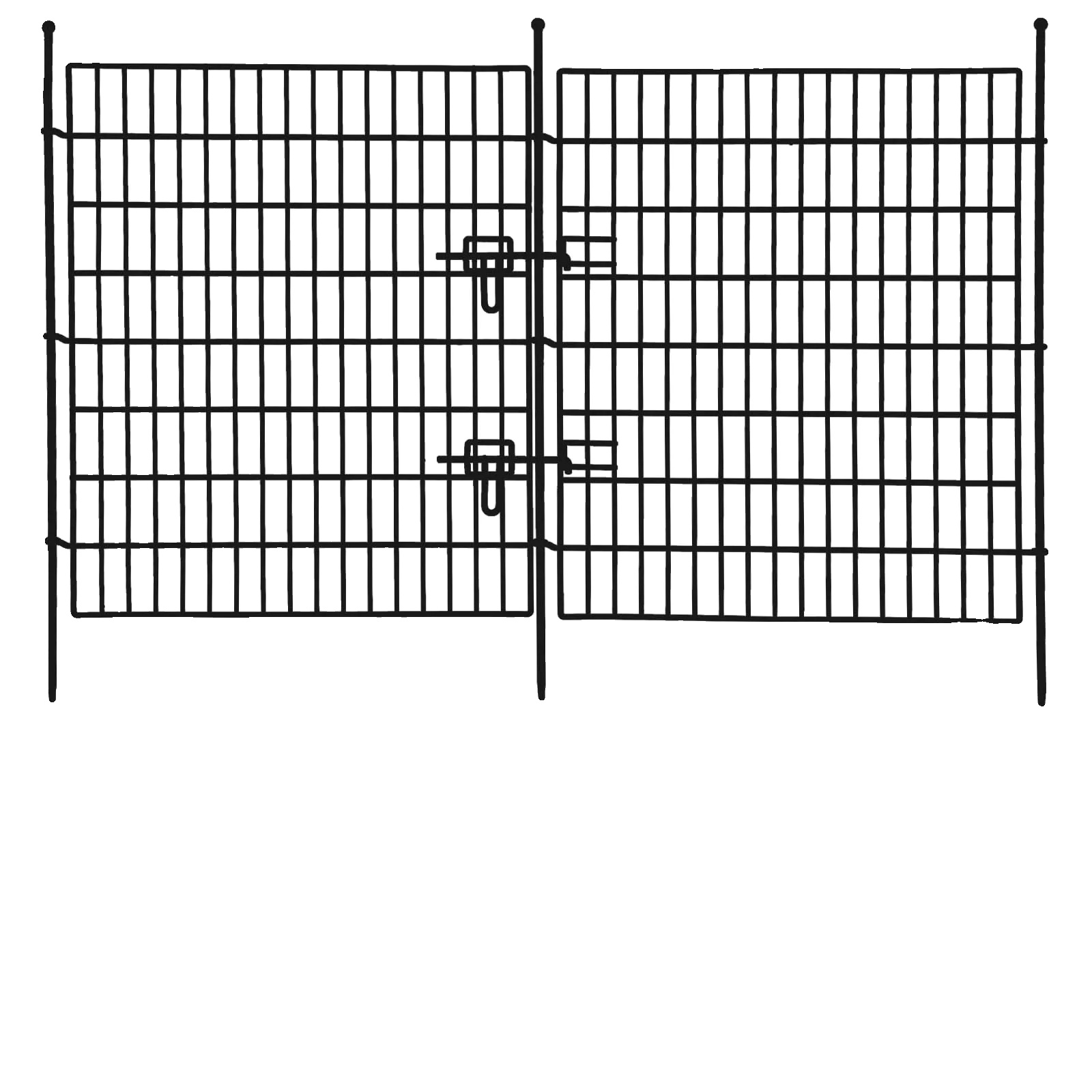 Gartenzaunpaneele, 81 Cm H X 74 Cm B, 15 Paneele, 16 Erdanker Enthalten, Werkzeugfreie Installation, Rostfreies Metall