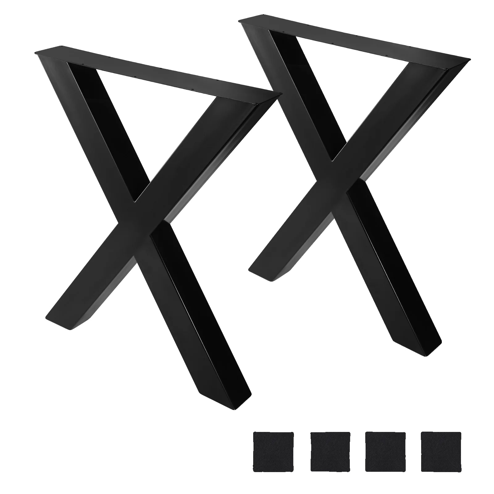 Tischbeine, Stahl, 71 Cm Höhe, X-rahmen-design, Breitere Montageplatte, Einfache Montage