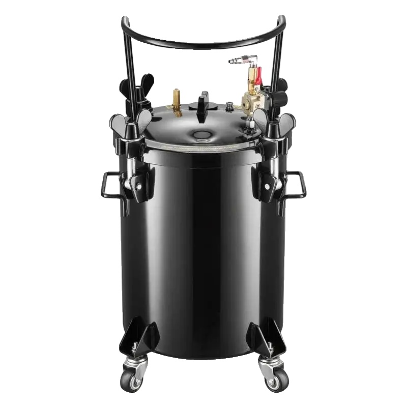 Sprühfarbe Drucktank, 30l Kapazität, Doppelte Anschlüsse, Schwarz