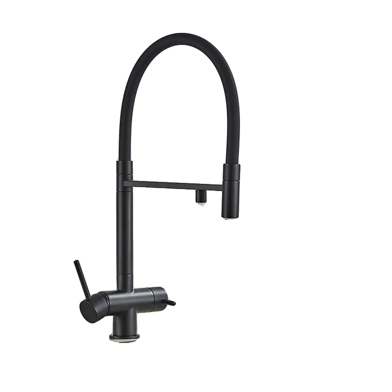 Küchenarmatur, Dual-handle, Schwenkdesign, Schwarz