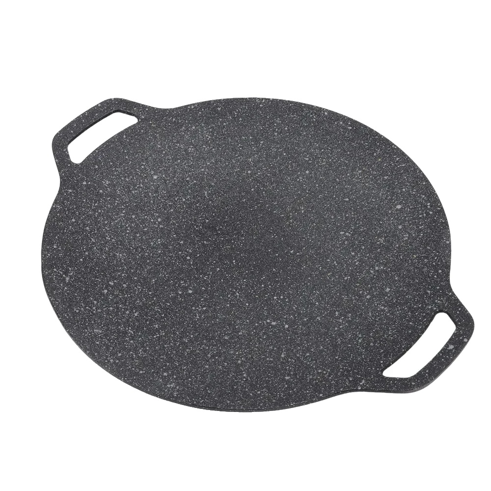 Kbbq Grillpfanne, Antihaftbeschichtung Aus Medizinischem Stein, Rundes Design, 30cm