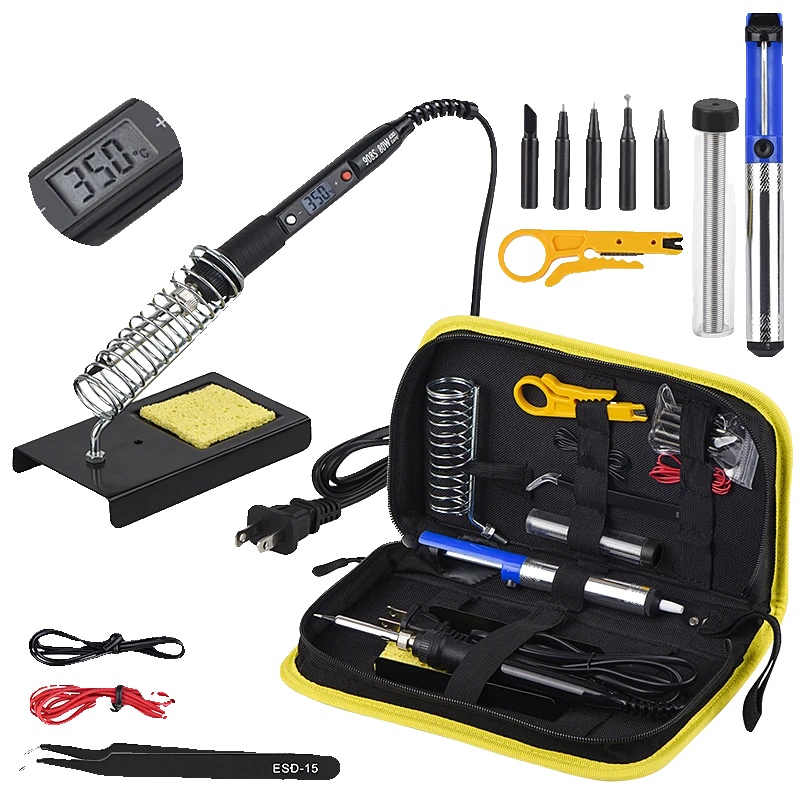 Lötkolben, Einstellbare Temperatur, Schnelles Heizen, 908s Kit3, Eu-a, 80w 220v