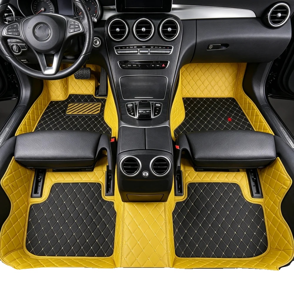 Autofußmatten, Luxuriöses Design, Leicht Zu Reinigen, Wasserdicht, 3 Stück Fußmatte21, Linkes Lenkrad-b