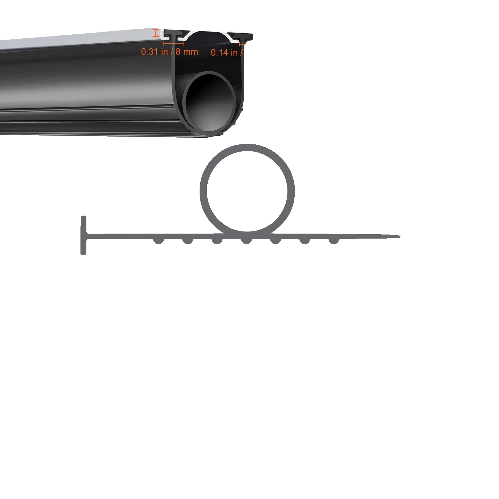 Garagentor-dichtung, Wetterfeste Konstruktion, Verbesserte Isolierung, 16ft 4.8m Mit Basis