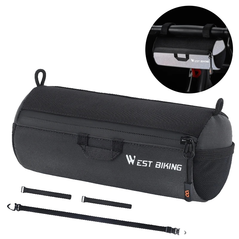 Lenkertasche, Wasserdicht, Leichtes Design, Schwarz