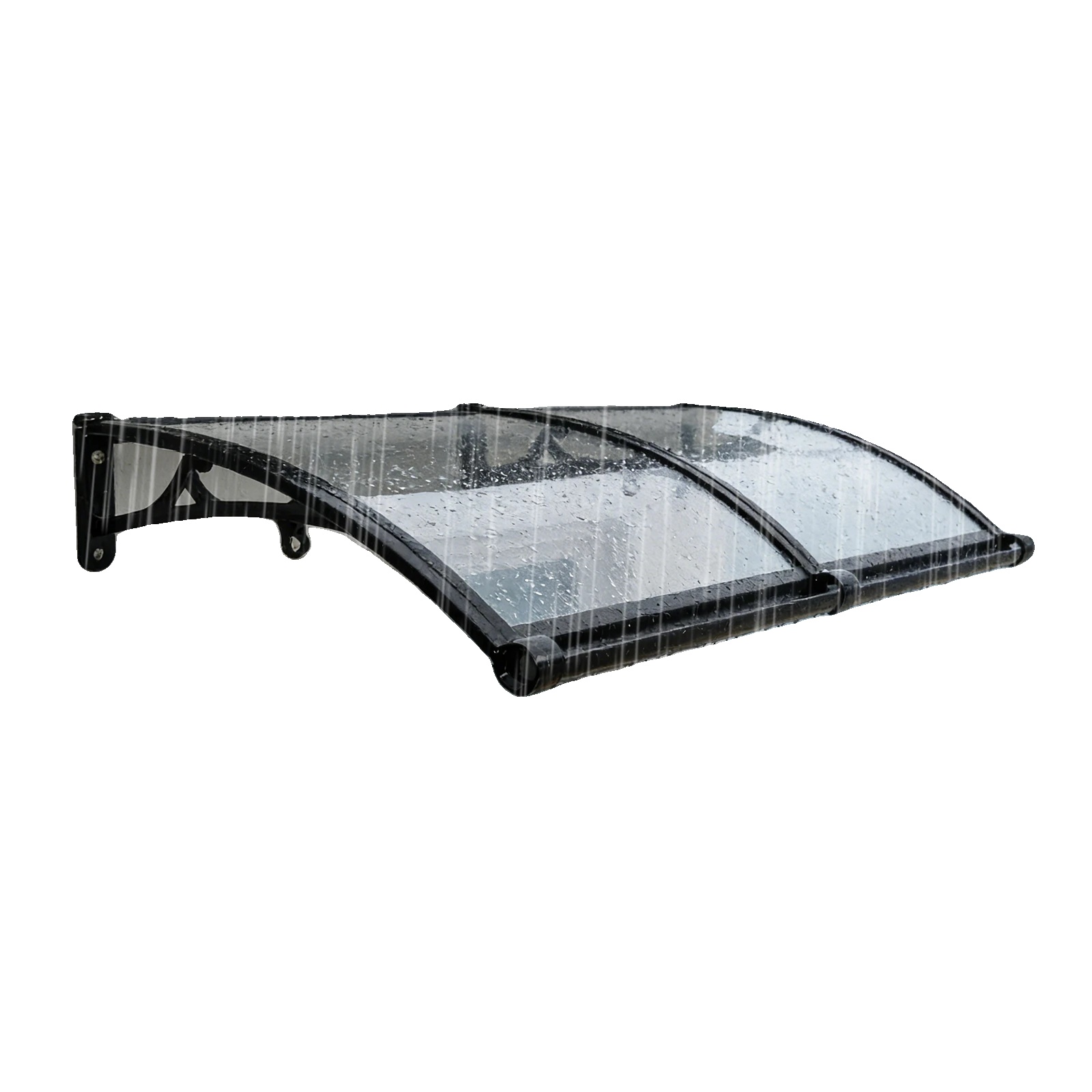 Regenschutzdach, Langlebige Aluminiumlegierung, Vielseitige Installation, Schwarz