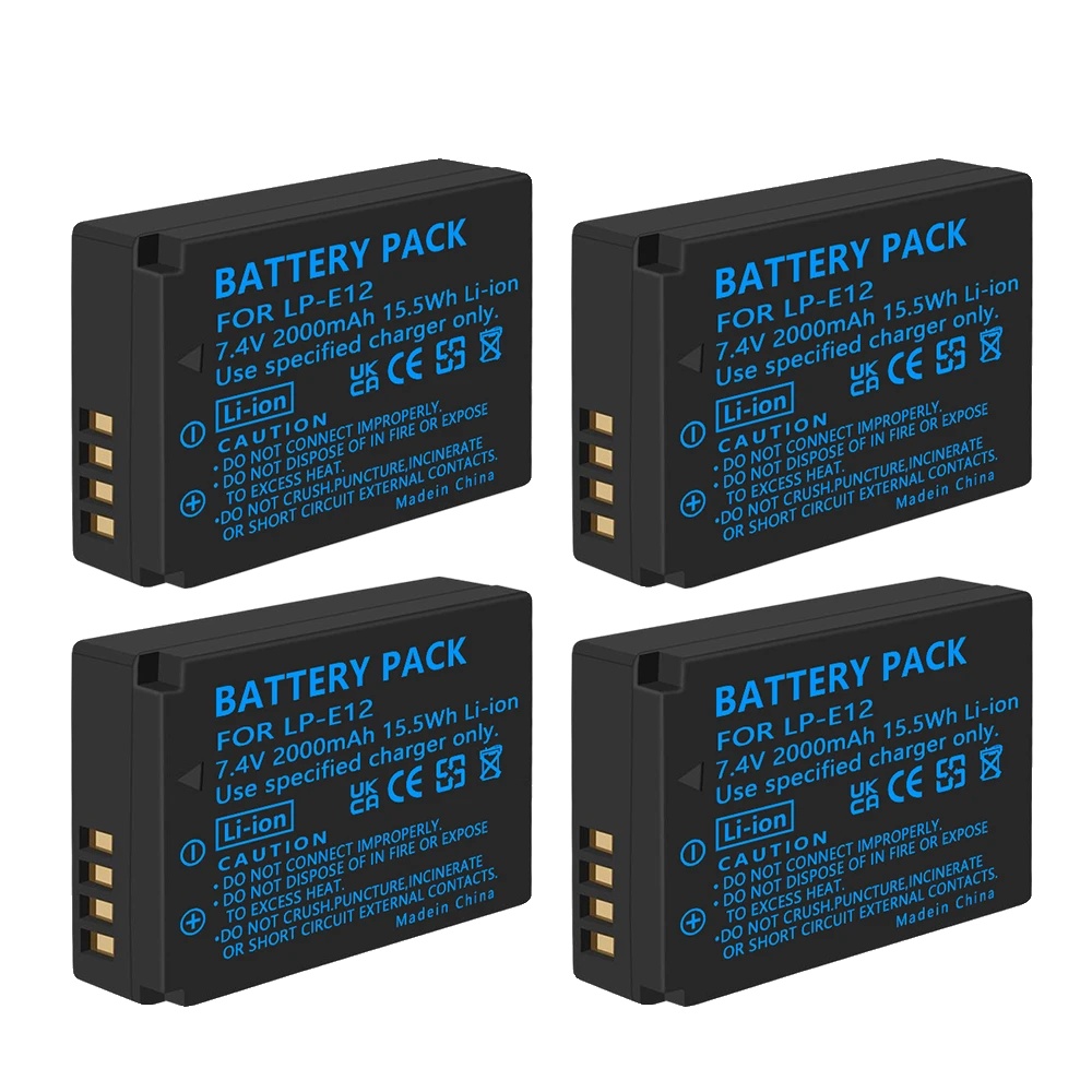 Wiederaufladbare Batterie, Lcd-dual-ladegerät, Schnellladung, 4 Stück Batterie