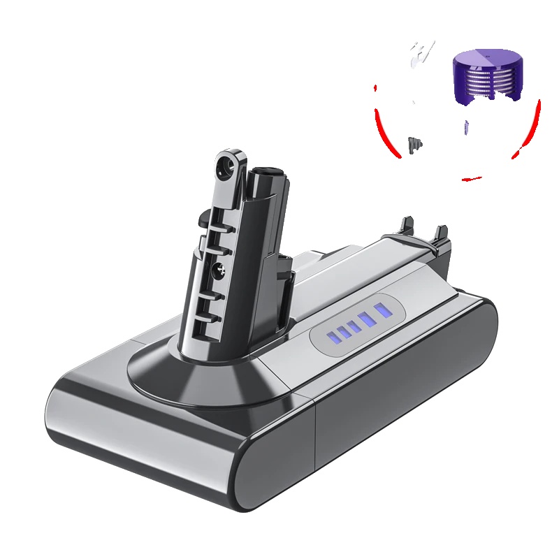 Batterie, 6000mah, Li-ion-technologie, V10 Mit Bürste