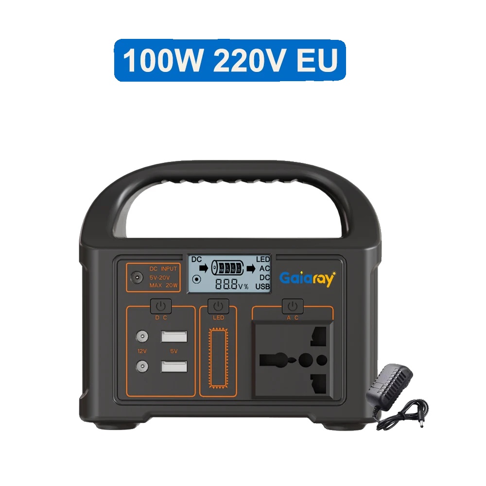 Tragbare Powerstation, Hochkapazitätsbatterie, Sicher Und Langlebig, 100w 220v Eu