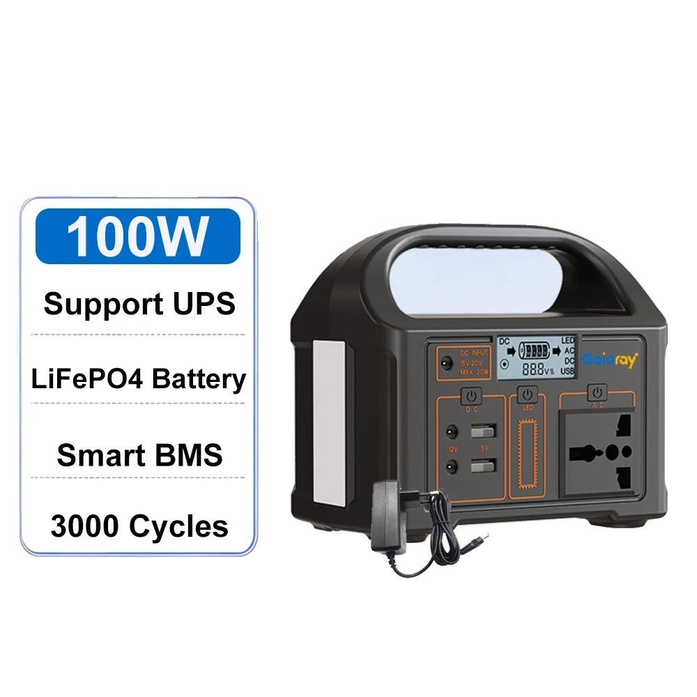 Tragbare Powerstation, Vielseitige Stromversorgung, Kompaktes Design, 100w 76.8wh