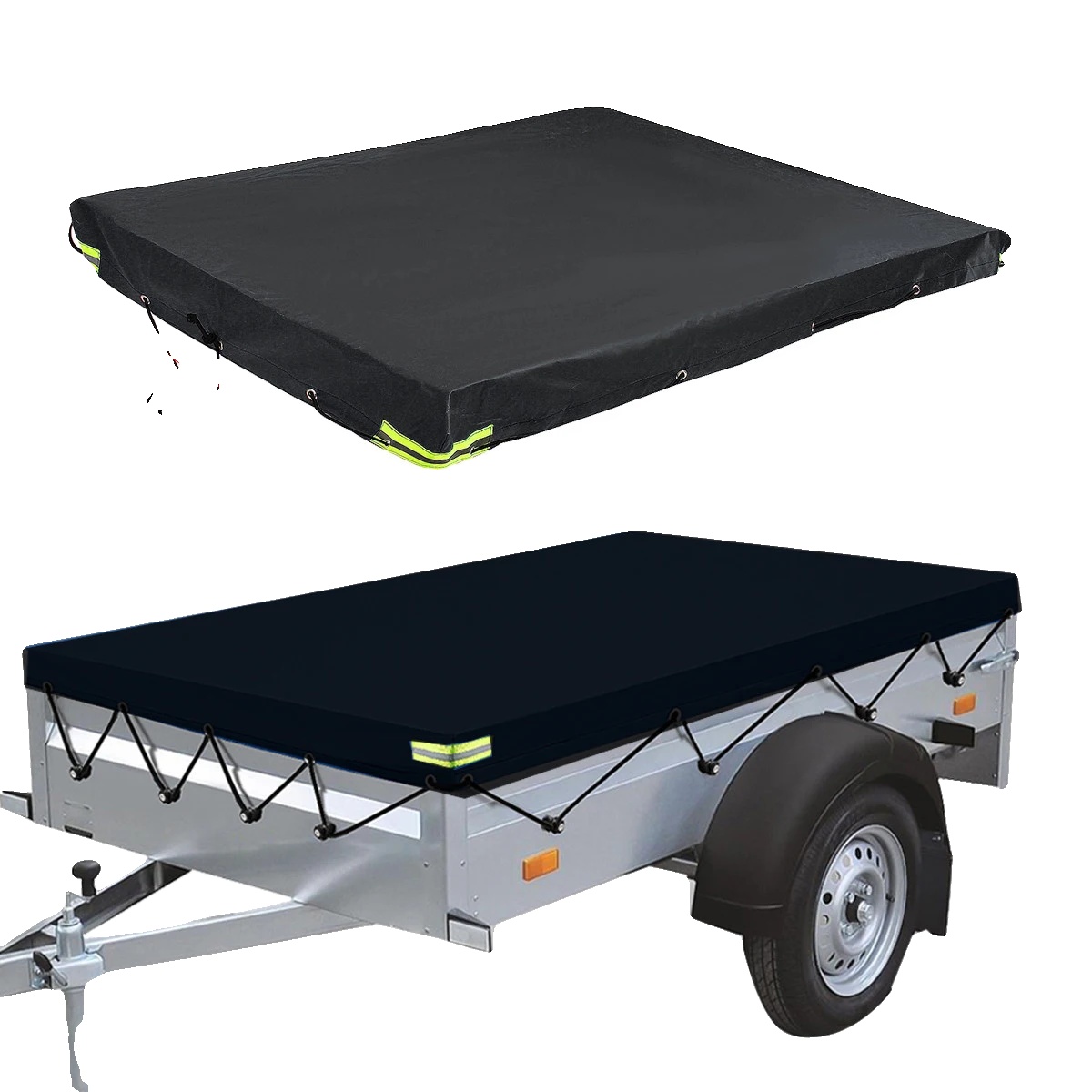 Trailerabdeckung, Staubdicht, Wasserdicht, Schwarz
