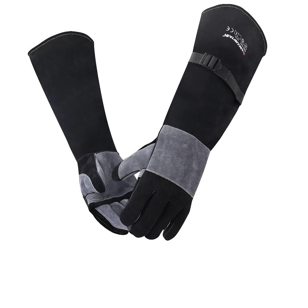 Schweißhandschuhe, Hitzebeständig, Extra Langer Ärmel, 24 Zoll, 2mm