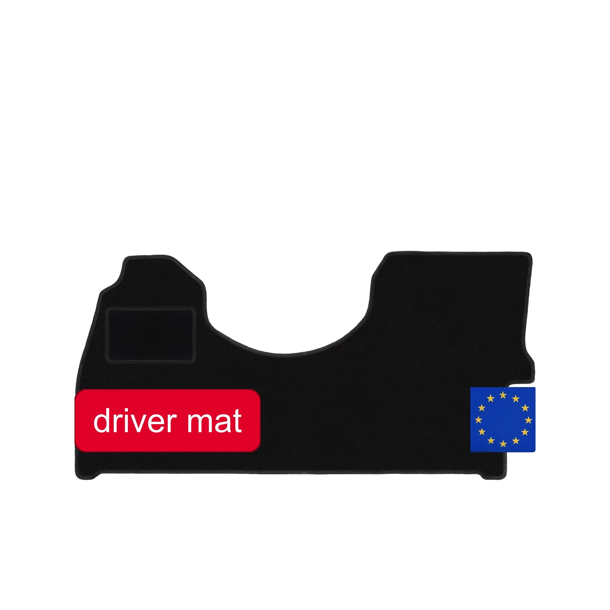 Bodenmatte, Luxus-umrandung, Langlebiges Synthetisches Material, Schwarz