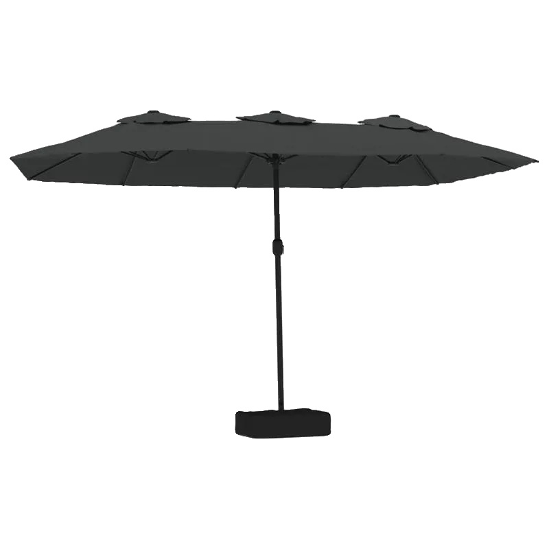 Gartenumbrella, Große Schattenfläche, Robuste Konstruktion, Schwarz
