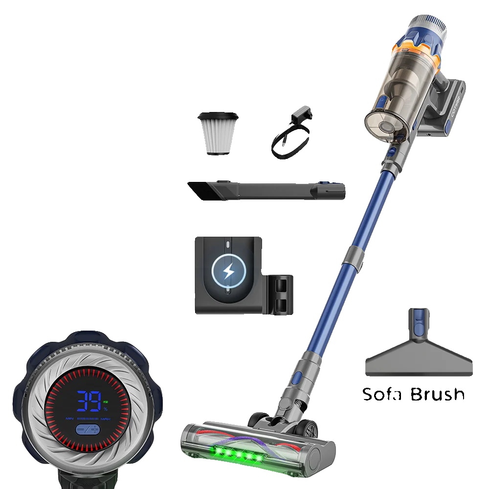 Staubsauger, 650w Leistung, Kabelloses Design, Marineblau, Eu