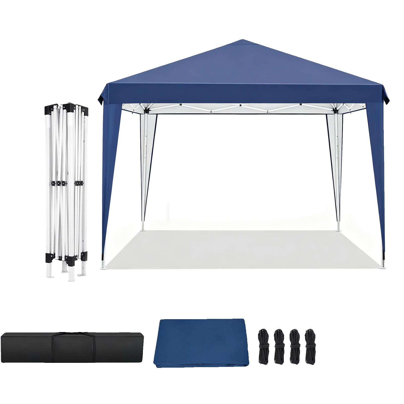 Pavillon, Wasserdichtes Material, Verstellbare Höhenoptionen, Marineblau