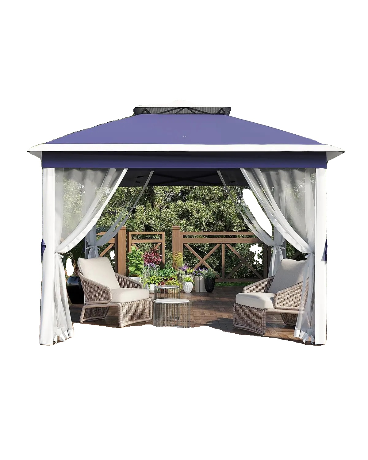 Gazebo Zelt, Wasserdichte Überdachung, Einfache Montage, 335x335cm
