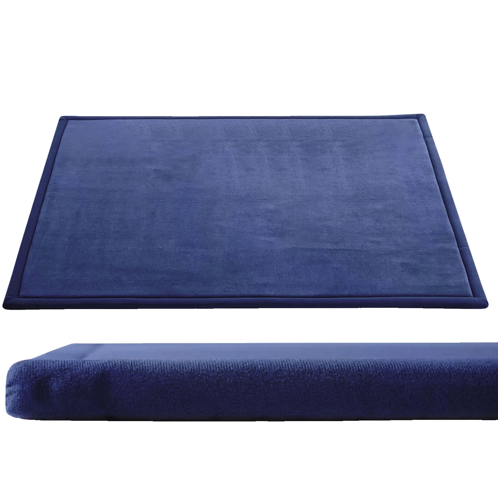 Bodenmatte, Memory-schaum, Rutschfeste Ausführung, Tief Blau, 150x200cm-c