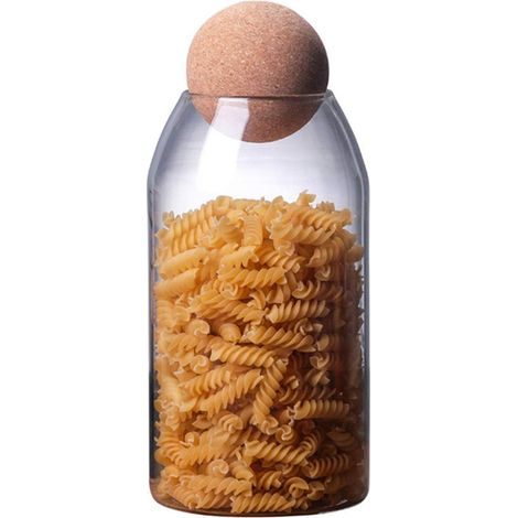 1200-ml-glas Mit Korken, Ideal Zur Aufbewahrung Von Gewürzen, Tee, Zucker, Kaffee Und Nüssen