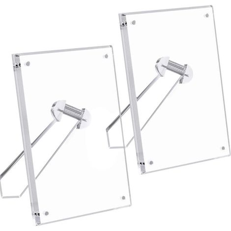 2er-pack Bilderrahmen, Transparenter Acryl-bilderrahmen Mit Magneten Zur Tischpräsentation